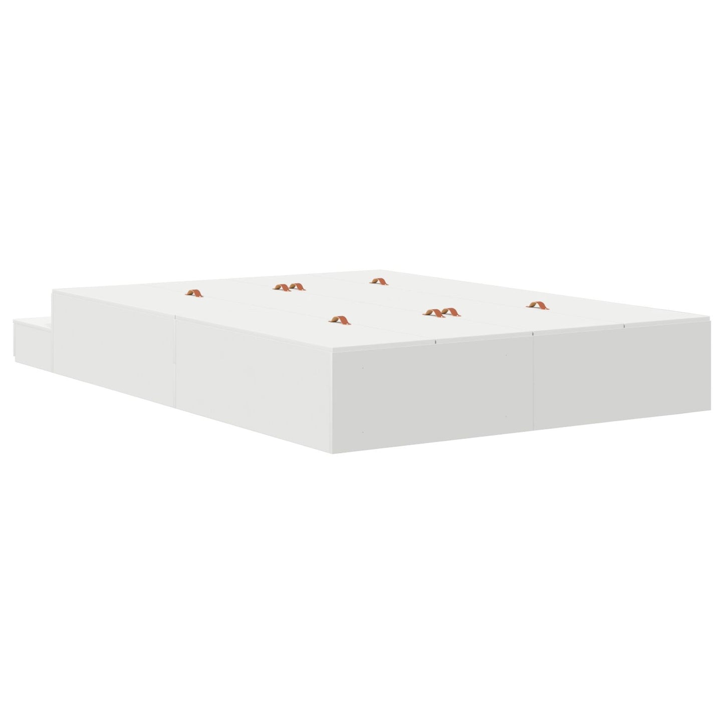Opbergbedframe Wit 150X200 Cm Artisanaal Eiken