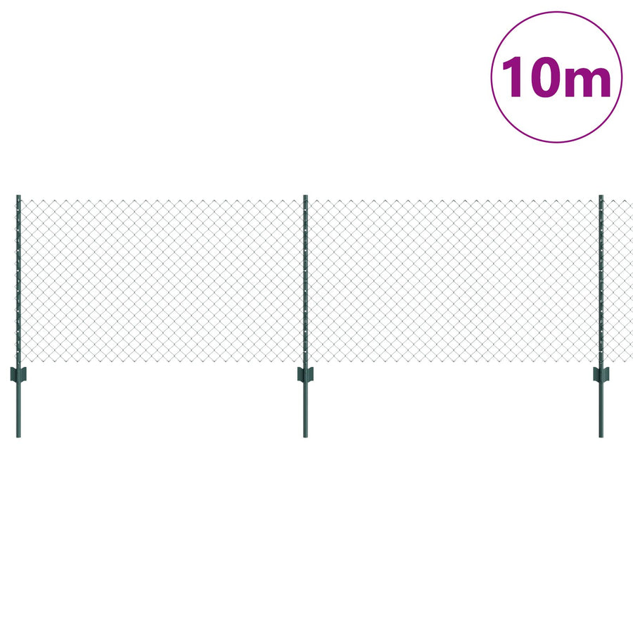 Kettenschuifhek Met 10 U Posts Groen 0.8X10 M Staal