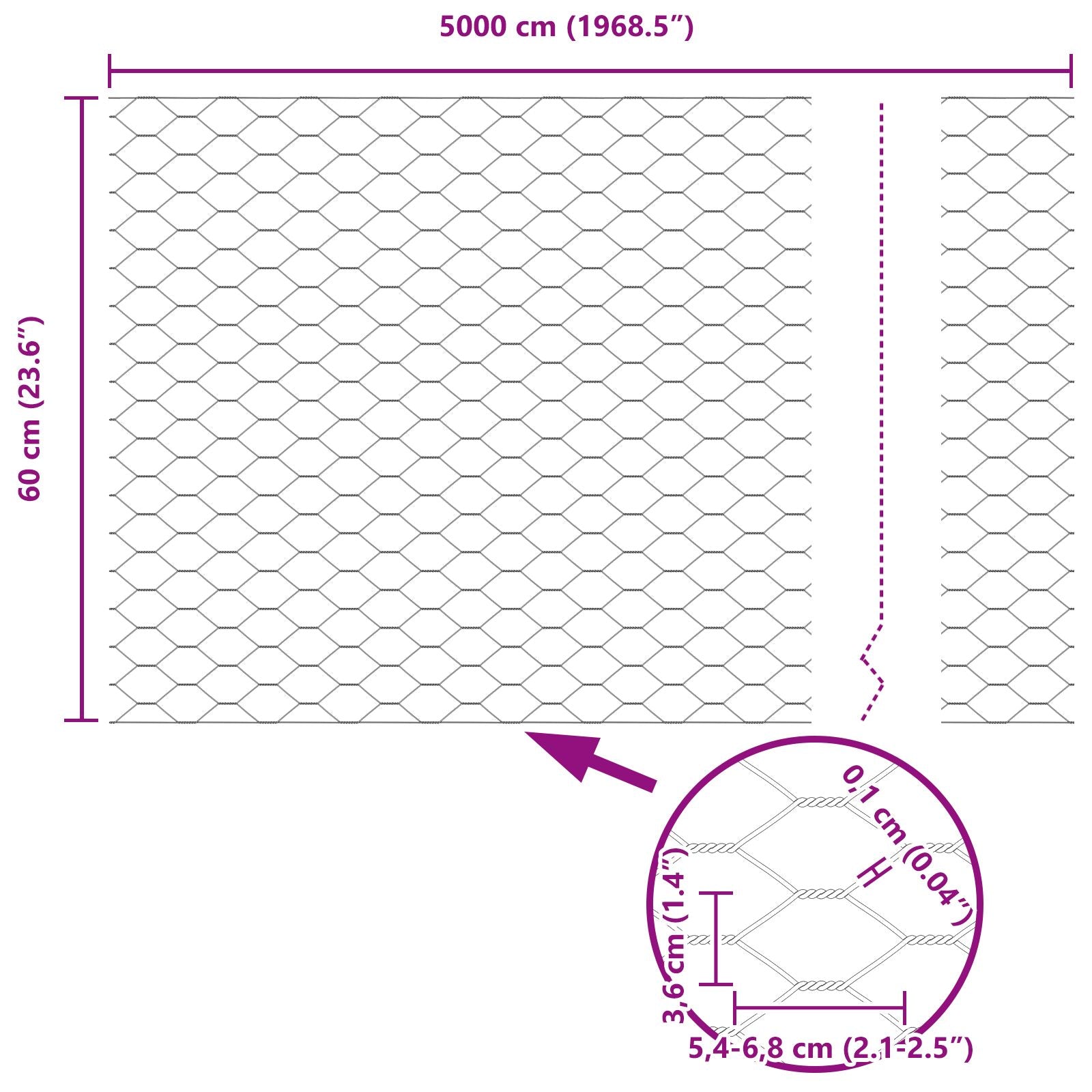 Cilindrisch Modern Groen 50 x 0.6 m 36 mm