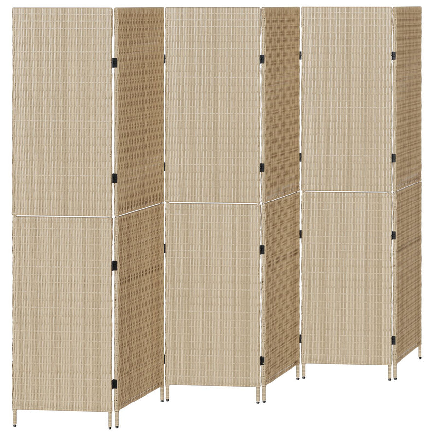 Scheidingswanden Hout Groot Opvouwbaar Kamer Scheiding 180 cm Beige 6 panelen
