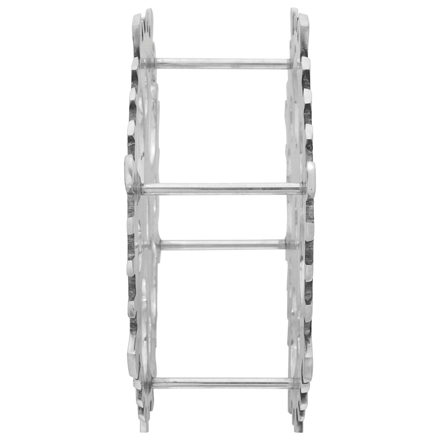 Wijnrek Zilver 15.4X5.5X15.4 Inches Aluminium