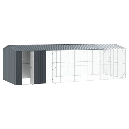 Vogelvolière Met Uitsparing Antraciet 310X838X247 Cm Staal