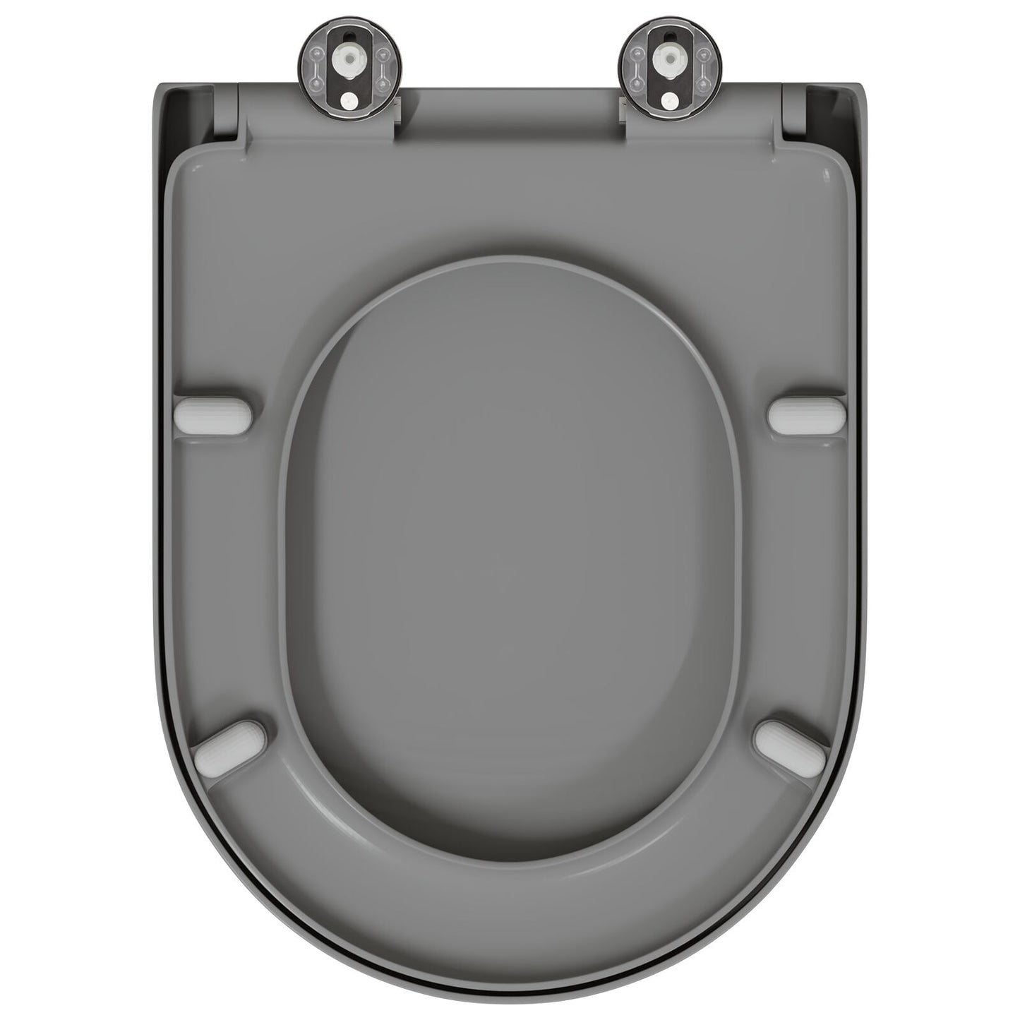 Snelle Verwijderings Toiletzitting Met Zachte Sluiting Duroplast Grijs