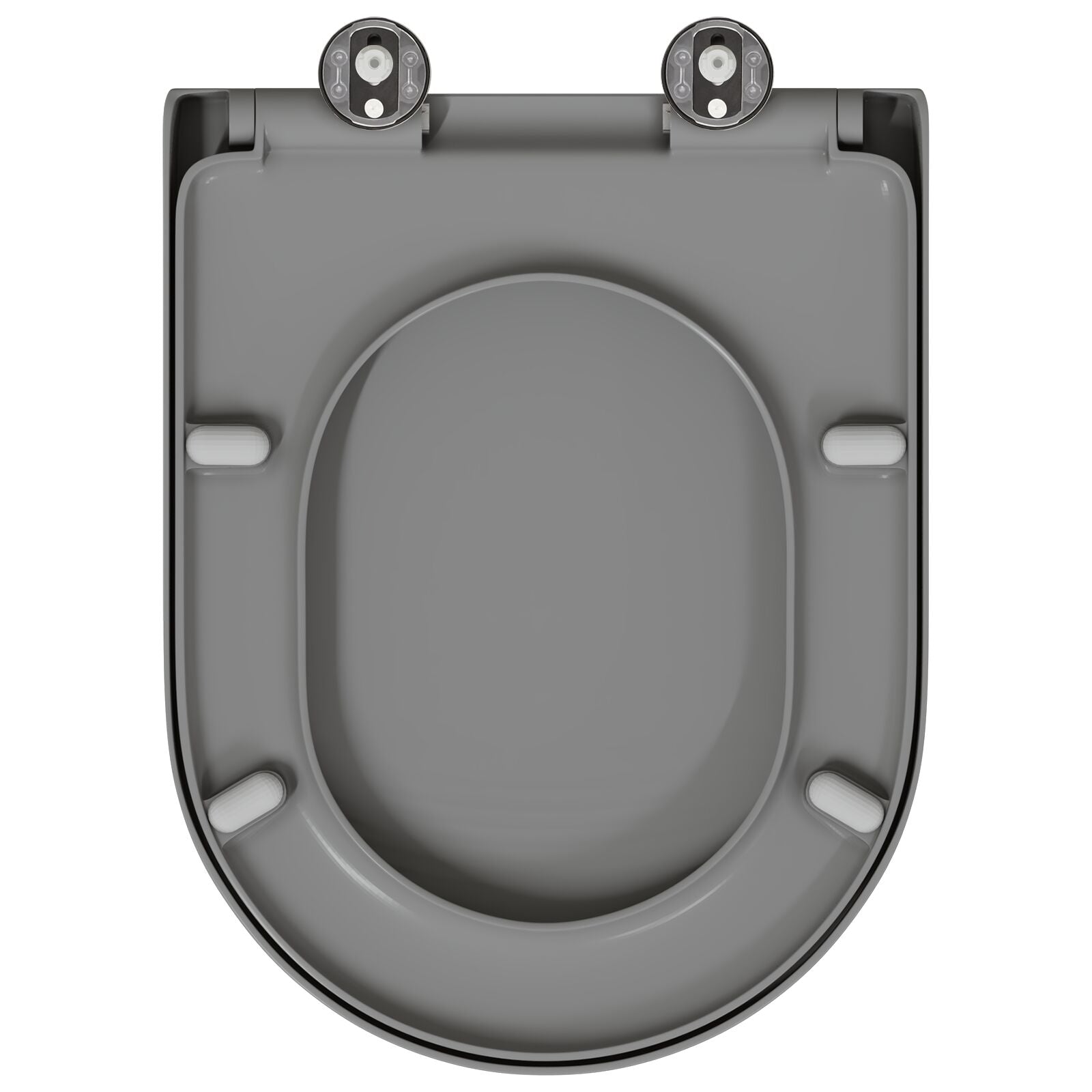 Snelle Verwijderings Toiletzitting Met Zachte Sluiting Duroplast Grijs