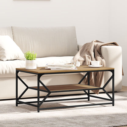 Salontafel Met Plank Artisan Eik Geengineerd Hout Artisan eiken 90 x 50 x 40 cm