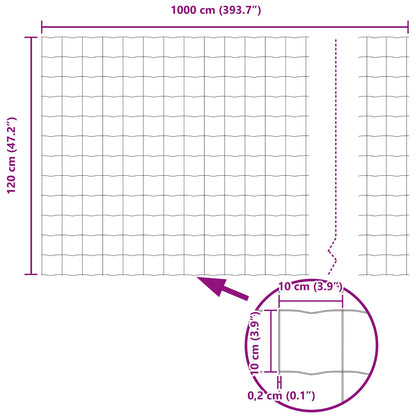 Tuinscherm Set Set Van 2 Gegalvaniseerd Staal 10 X 1,2 M Duurzaam