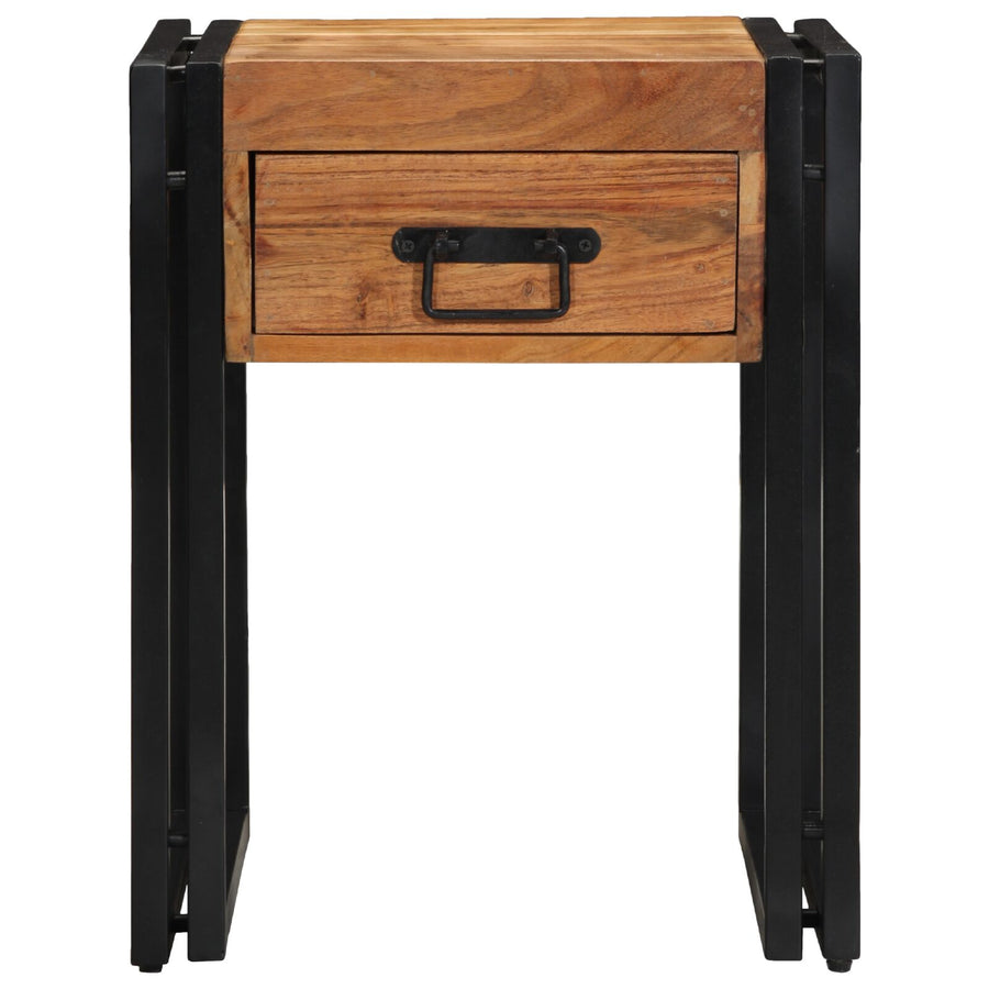 Bijzettafel 40 x 40 x 50 cm Massief acaciahout