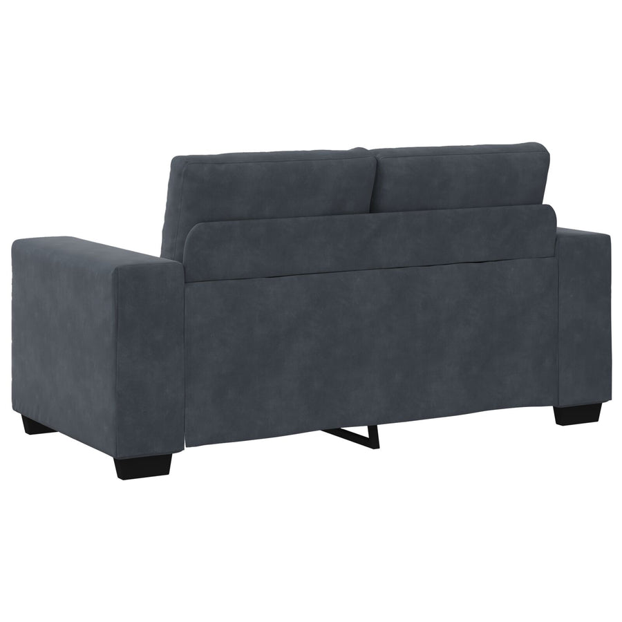 3-Delige Bankset Met Kussens Donkergrijs Velvet