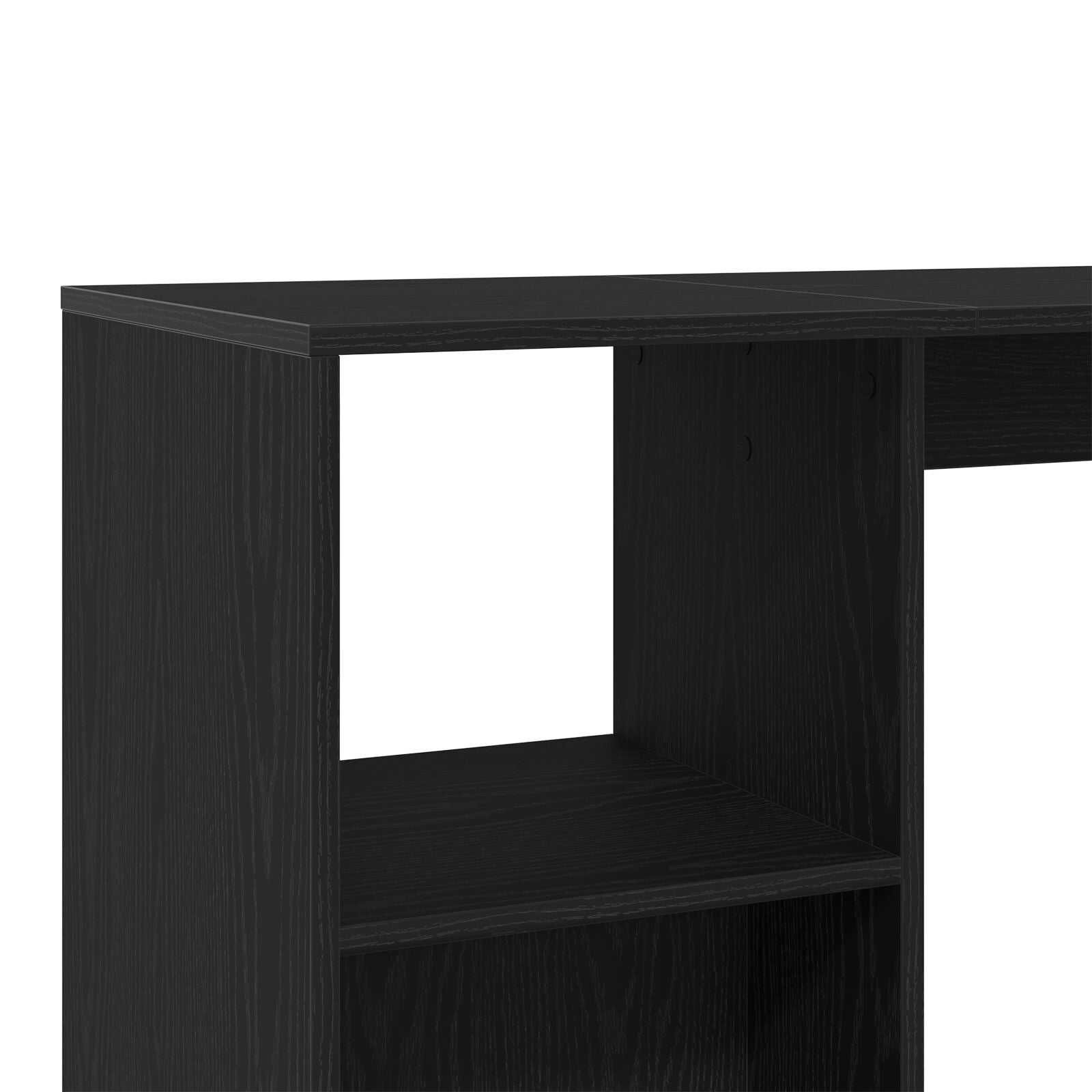 Bartafel Met Plank Zwart Eikenhout 102,5X46X103,5 Cm Engineered Hout