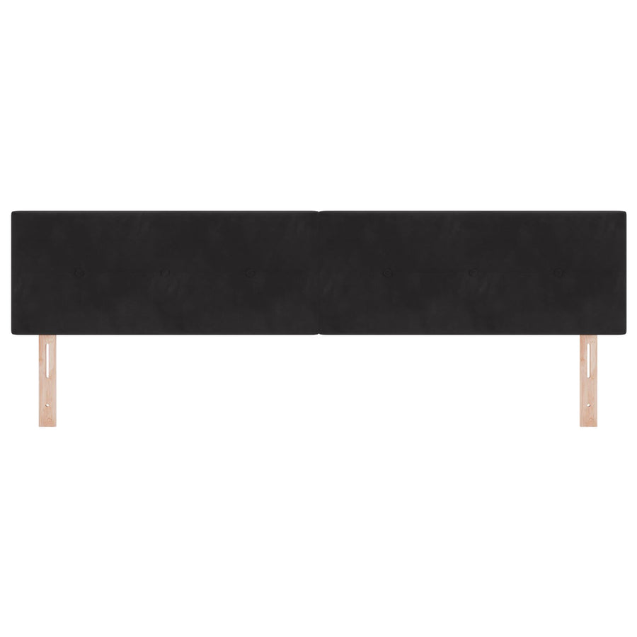 Hoofdbord Knop Ge Tuft Velvet Zwart 200 cm Laag hoofdbord