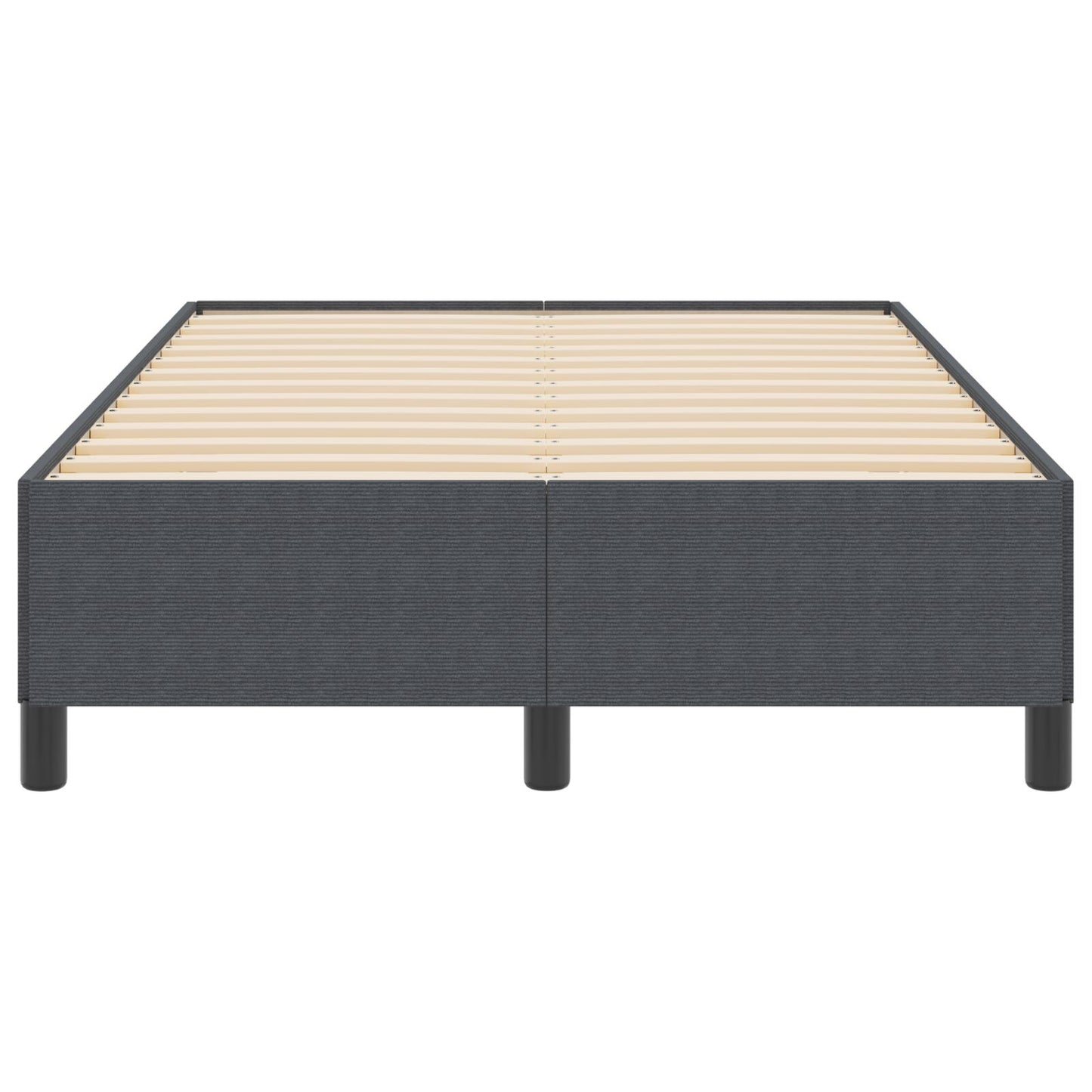 Bedframe Corduroy Stof Donkergrijs 120 x 190 cm