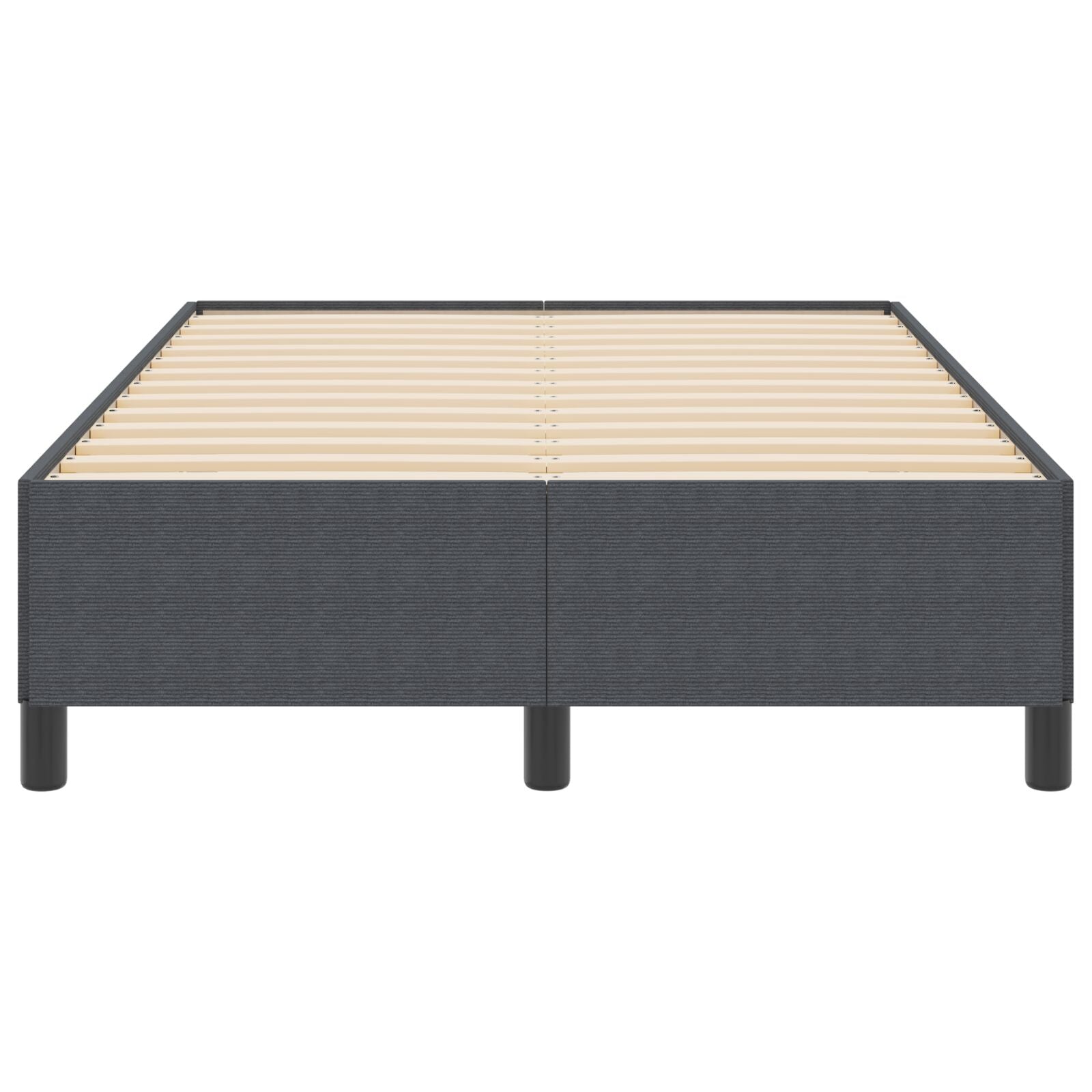 Bedframe Corduroy Stof Donkergrijs 120 x 190 cm