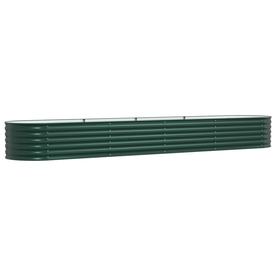 Tuin Raised Bed Gegalvaniseerd Staal 400 x 80 x 44 cm Groen
