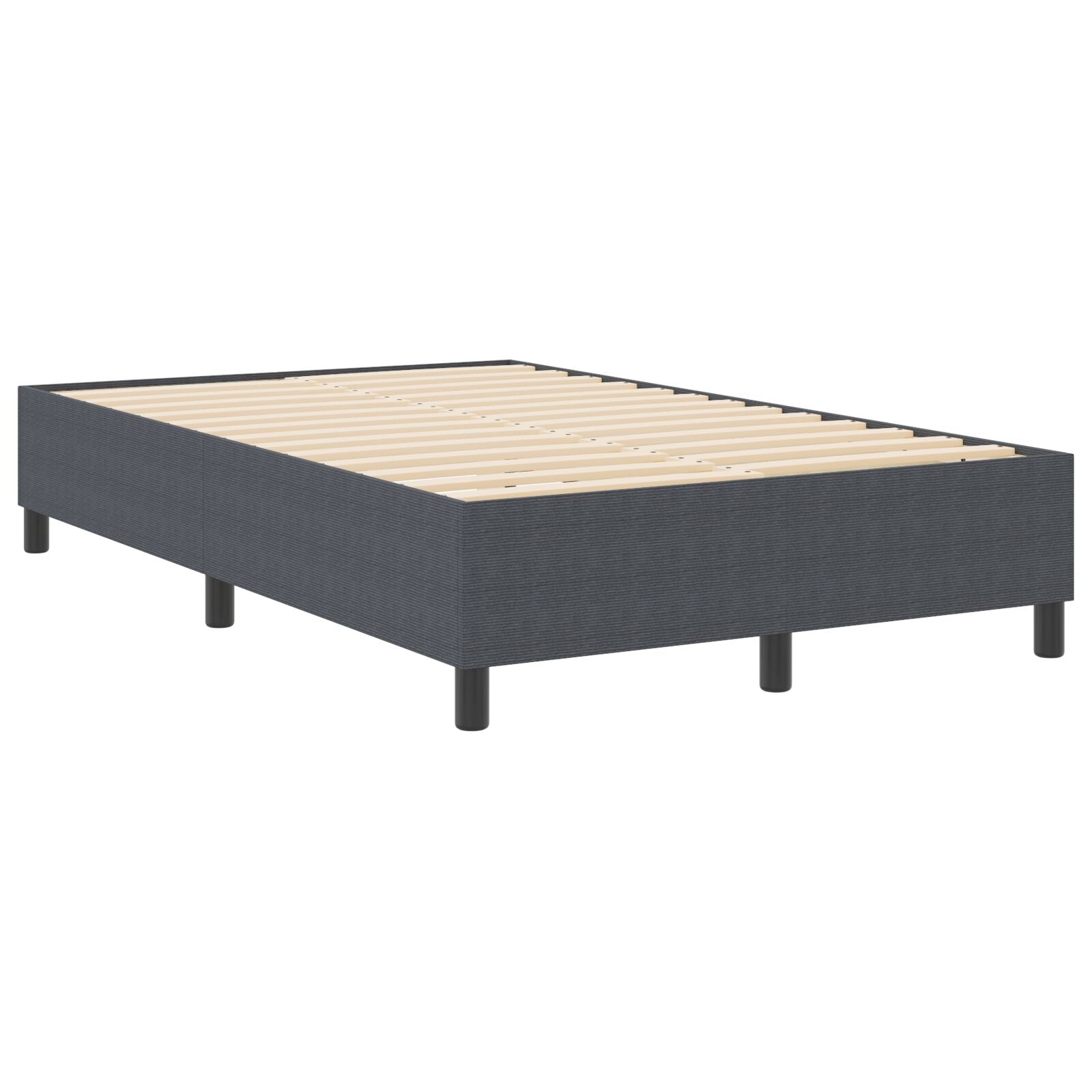 Boxspringbed Klein Dubbel Katoen Donkergrijs 120 x 190 cm