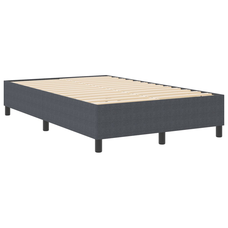 Boxspringbed Klein Dubbel Katoen Donkergrijs 120 x 190 cm