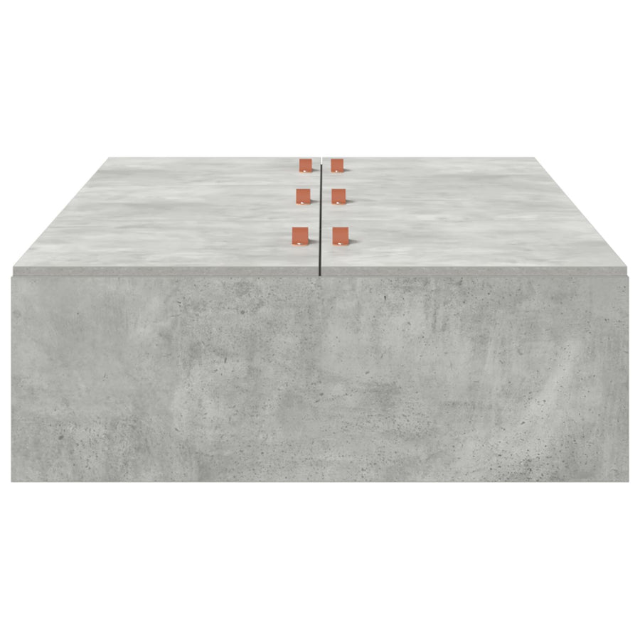 Opbergbedframe Betongrijs Beton Grijs 100 x 200 cm