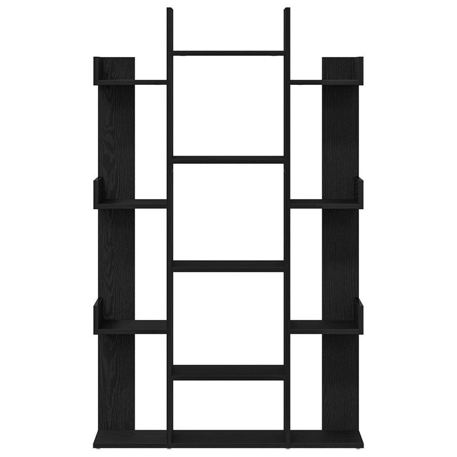 Boekenkast Zwart Eiken 86X25,5X140 Cm Bewerkt Hout