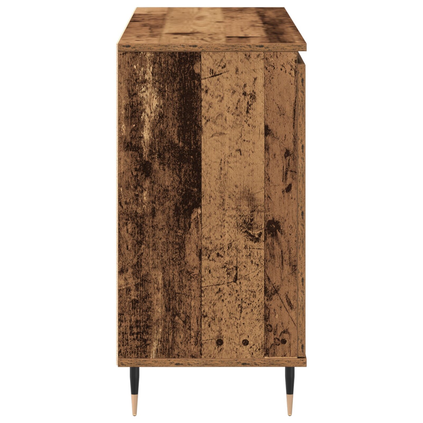 Dressoir Met Deuren & Lades Oud Hout 101,5X35X70 Cm