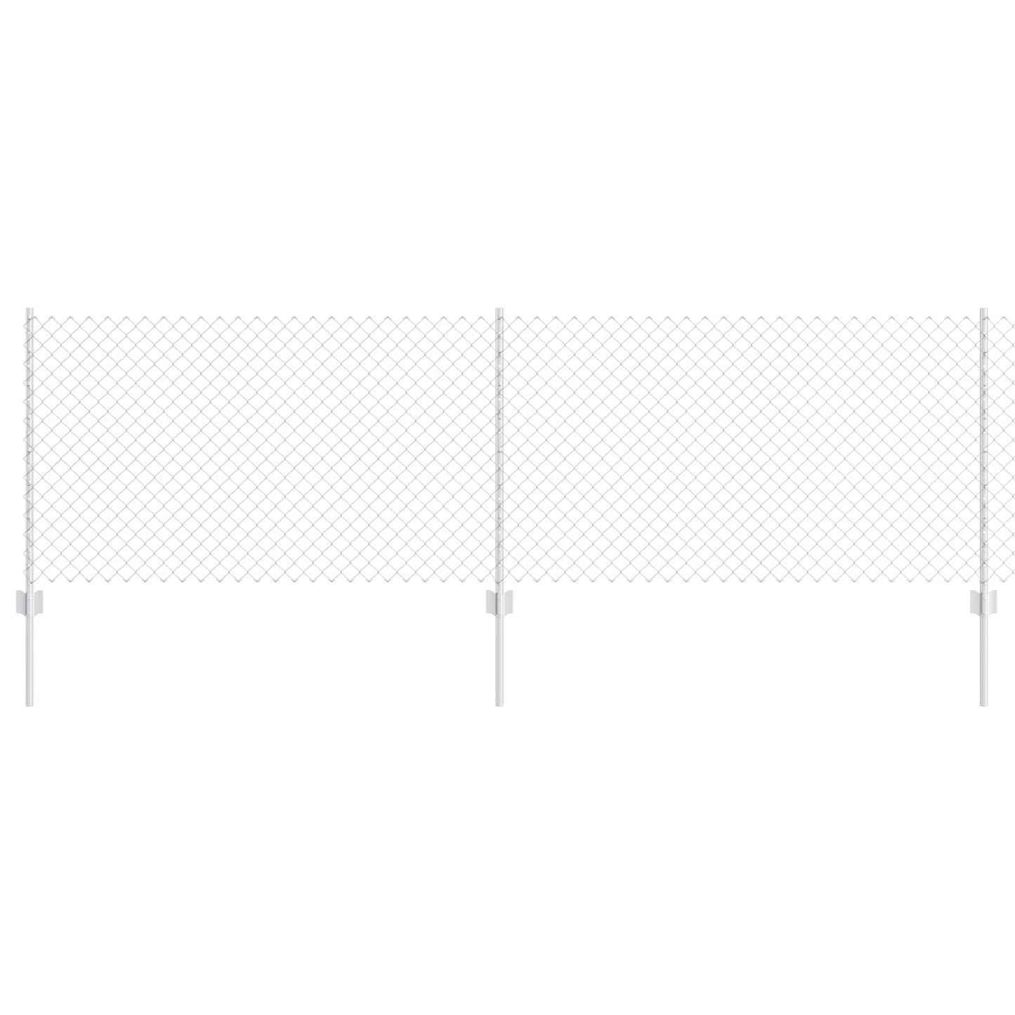 Kettinglink Hek Met 22 U-Palen Zilver 0,8X25 M Staal