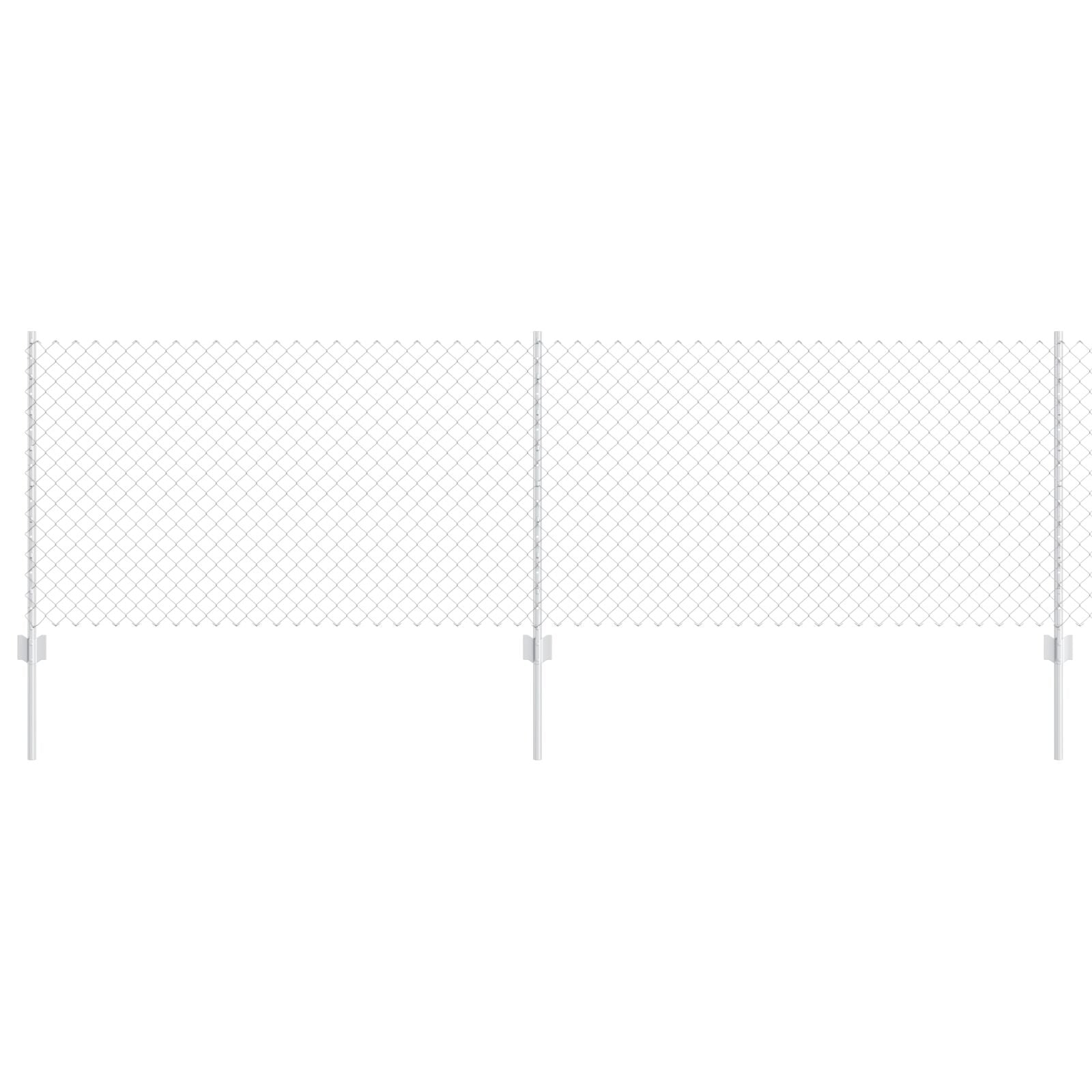 Kettinglink Hek Met 22 U-Palen Zilver 0,8X25 M Staal