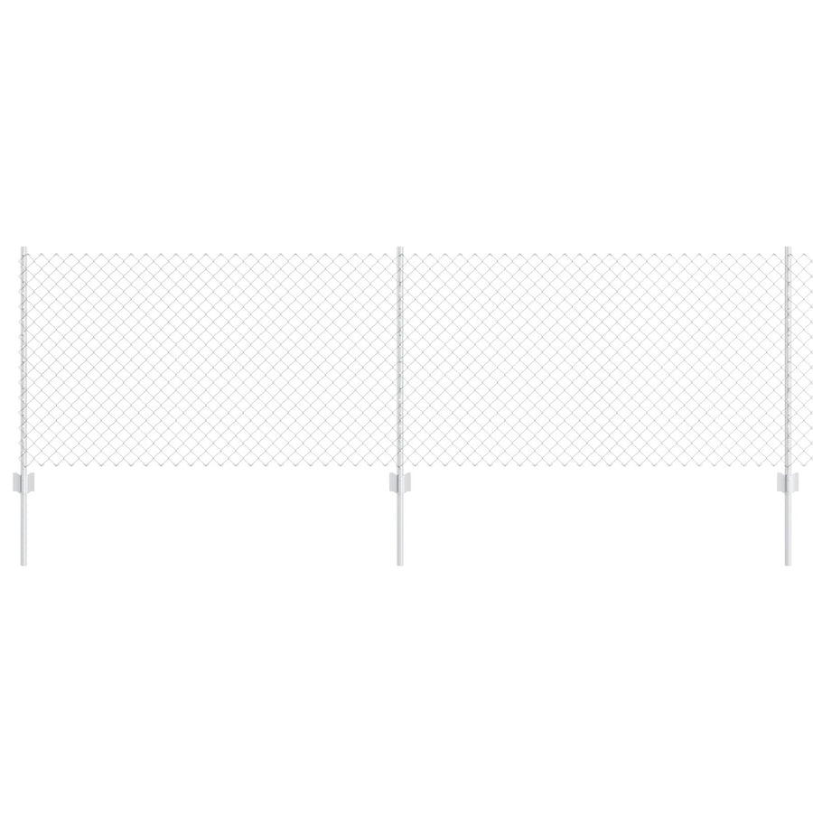 Kettinglink Hek Met 22 U-Palen Zilver 0,8X25 M Staal
