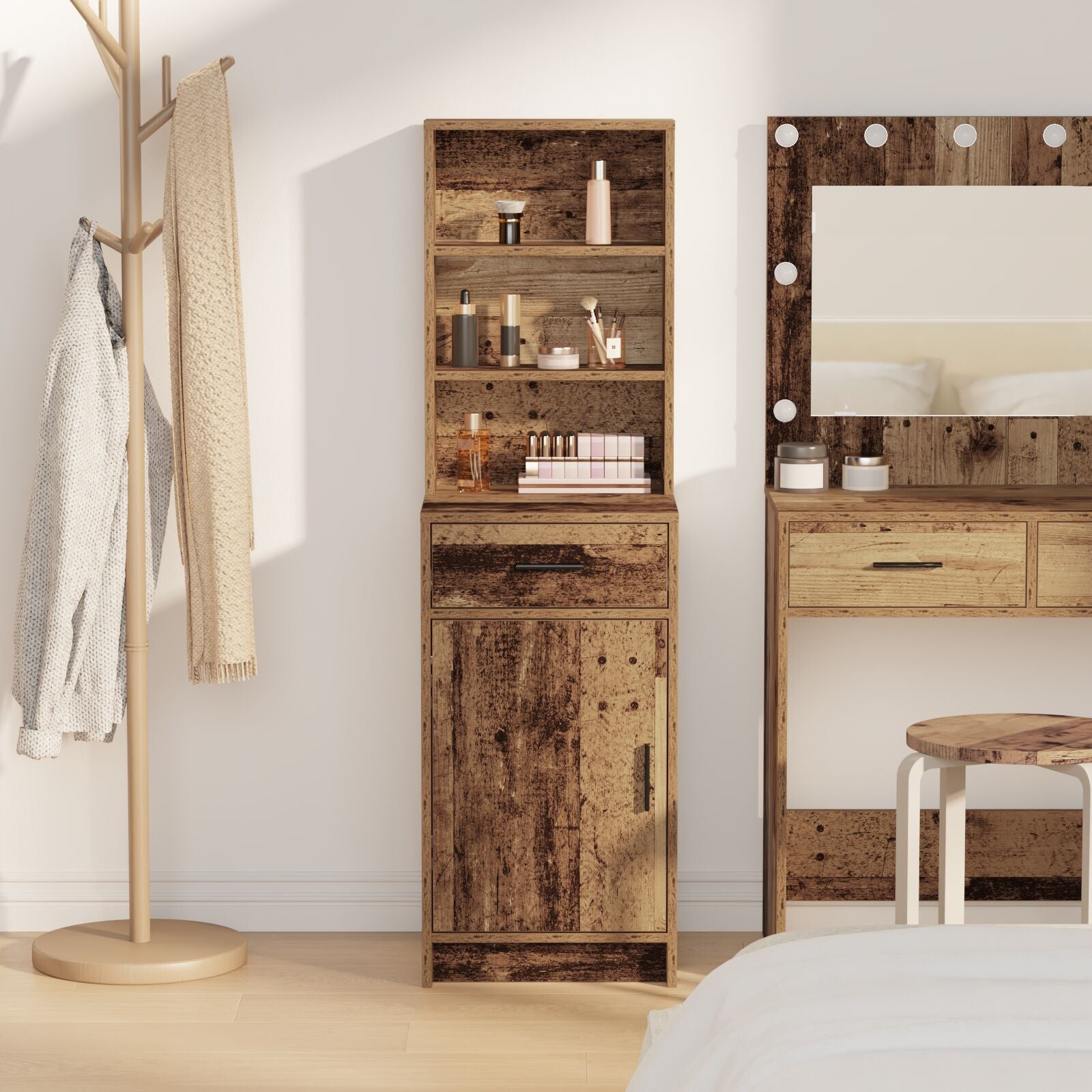 Hoge Kast 40X41X135 Cm Oude hout