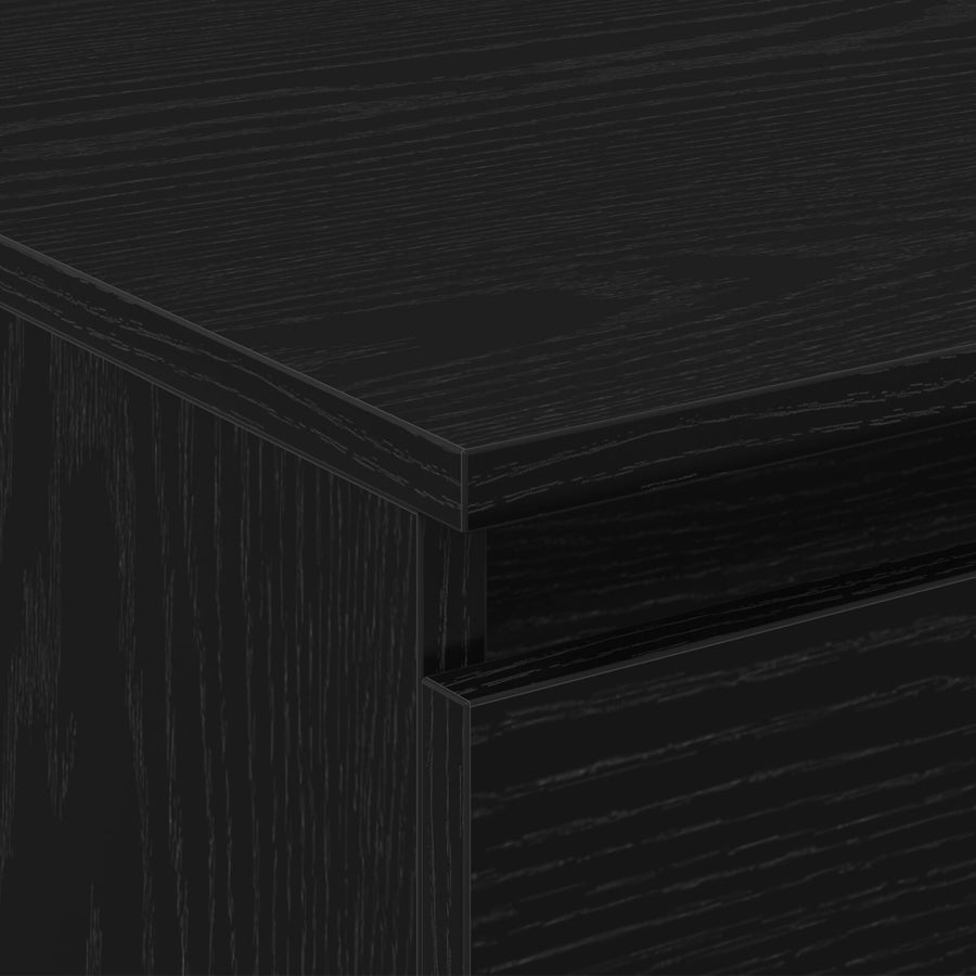 Salontafel 90X50X36,5 Cm Bewerkt Hout Zwart eiken