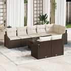 Loungeset polyrattan 8 personen bruin