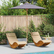 Garden Parasol Dark Grey Ø 270 x 260 cm Bamboo