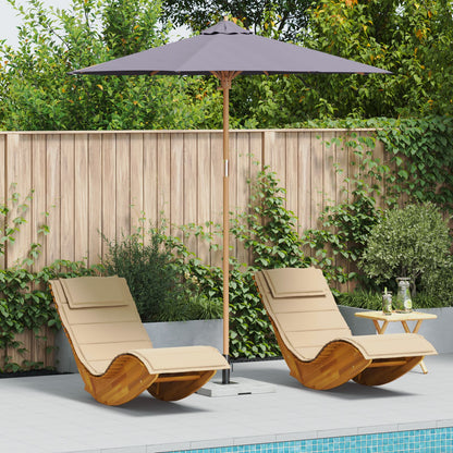 Tuinparasol 240X260 Cm Bamboe 240 x 240 x 260 cm Donkergrijs