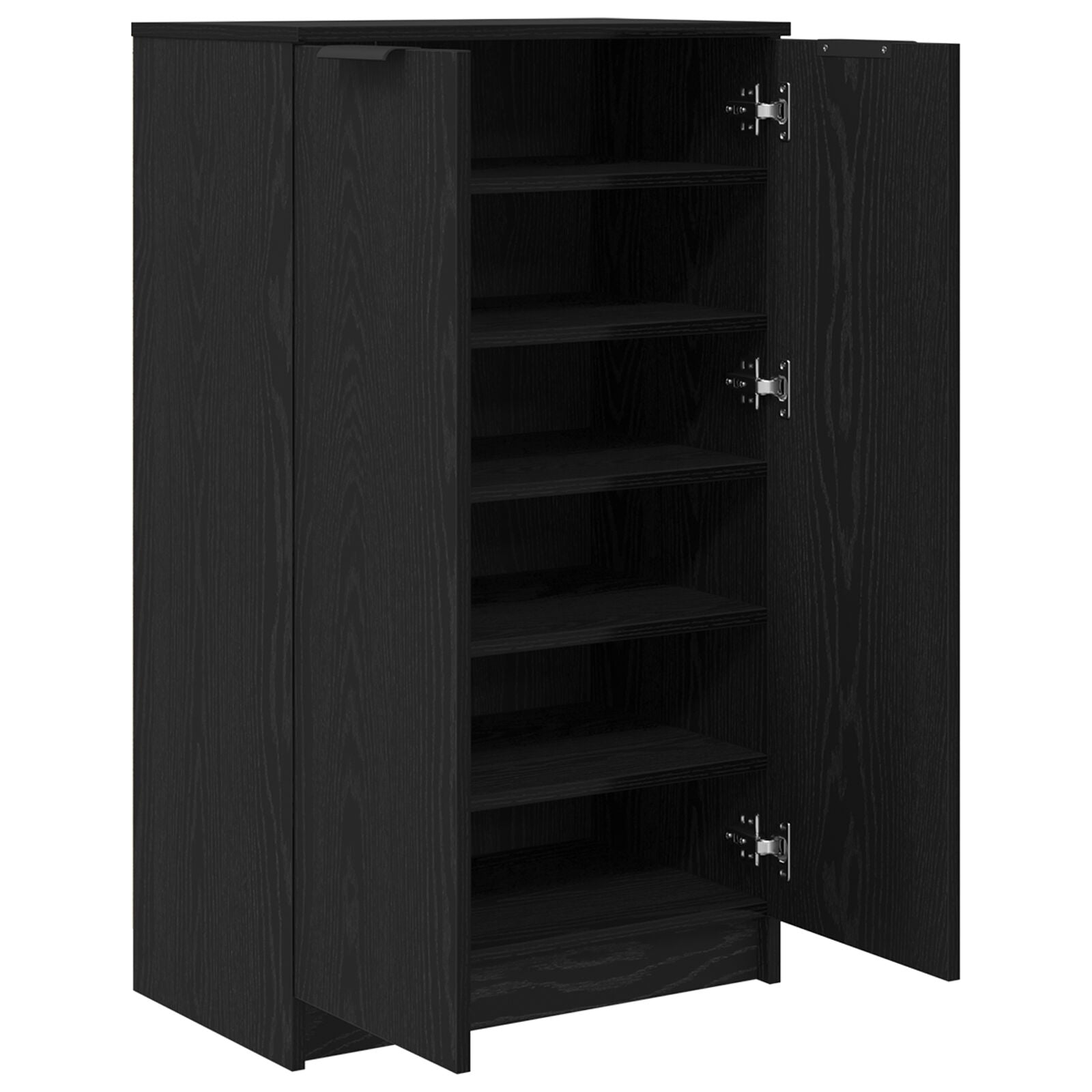 Schoenenkast 59X35X100 Cm Hout Zwart eiken