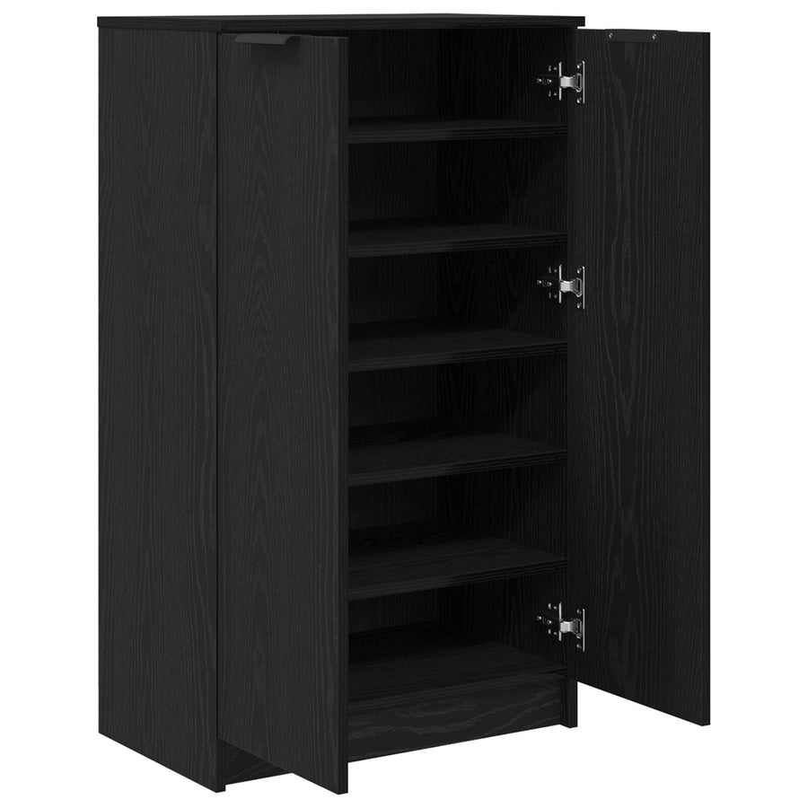 Schoenenkast 59X35X100 Cm Hout Zwart eiken