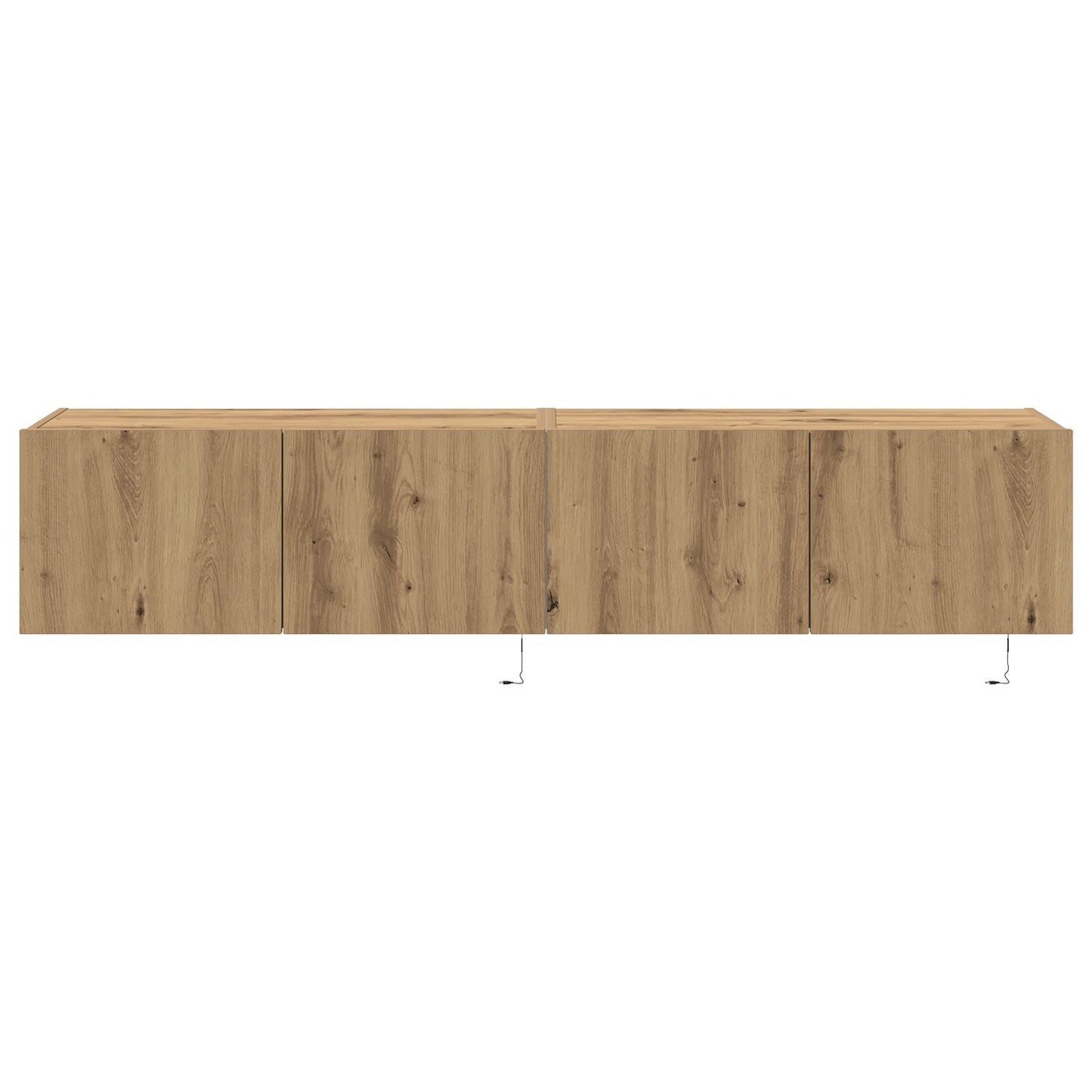 Tv Wandmeubels Met Led-Verlichting 2 Stuks Artisan Eiken 80X35X31 Cm