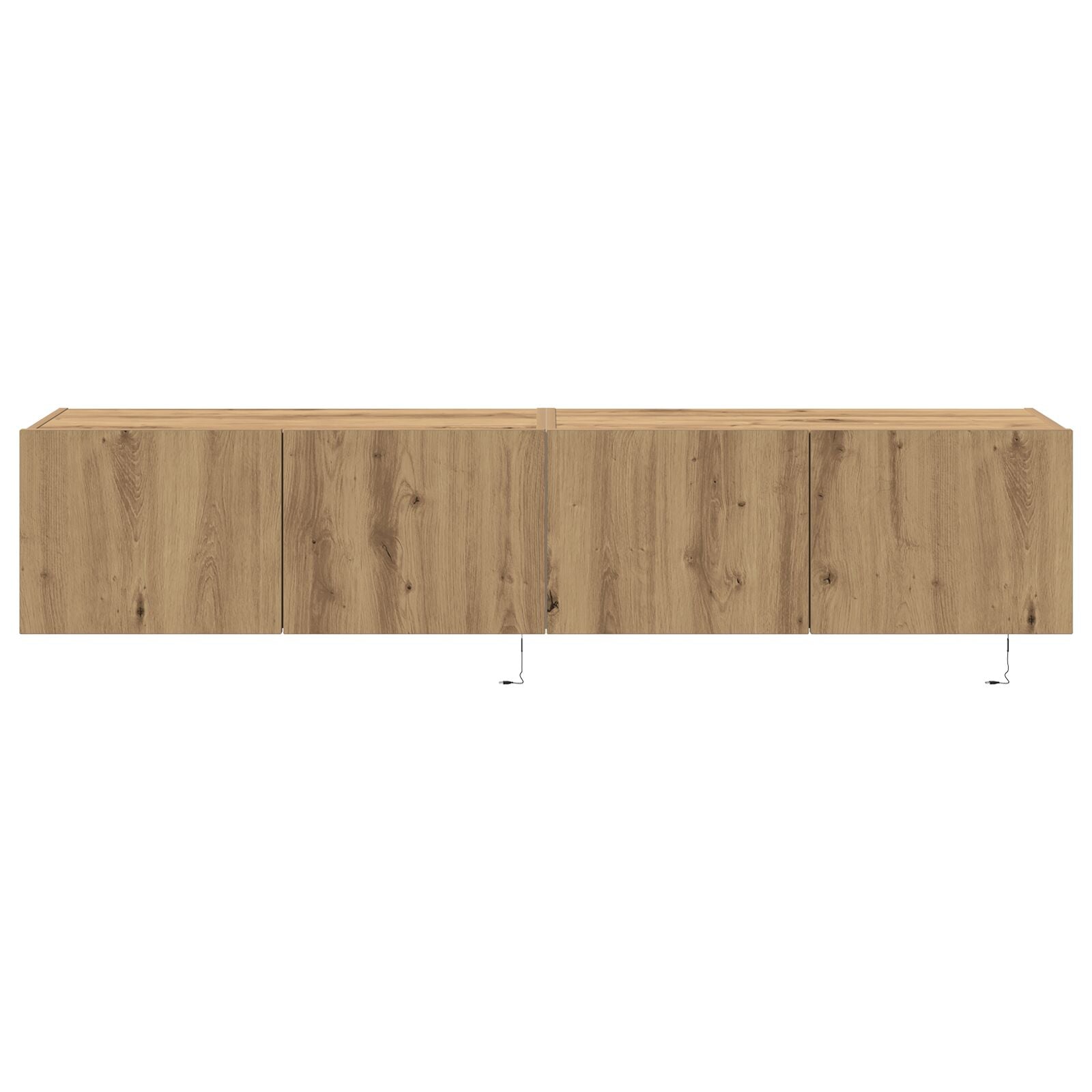 Tv Wandmeubels Met Led-Verlichting 2 Stuks Artisan Eiken 80X35X31 Cm