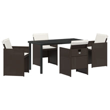 5 Delige Tuinset Met Kussens Bruine Poly Rattan