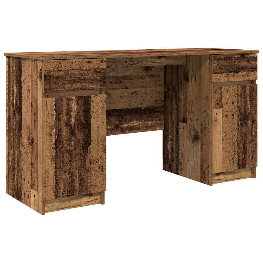 Bureau Oud Hout 140X49X76 Cm Bewerkt Hout