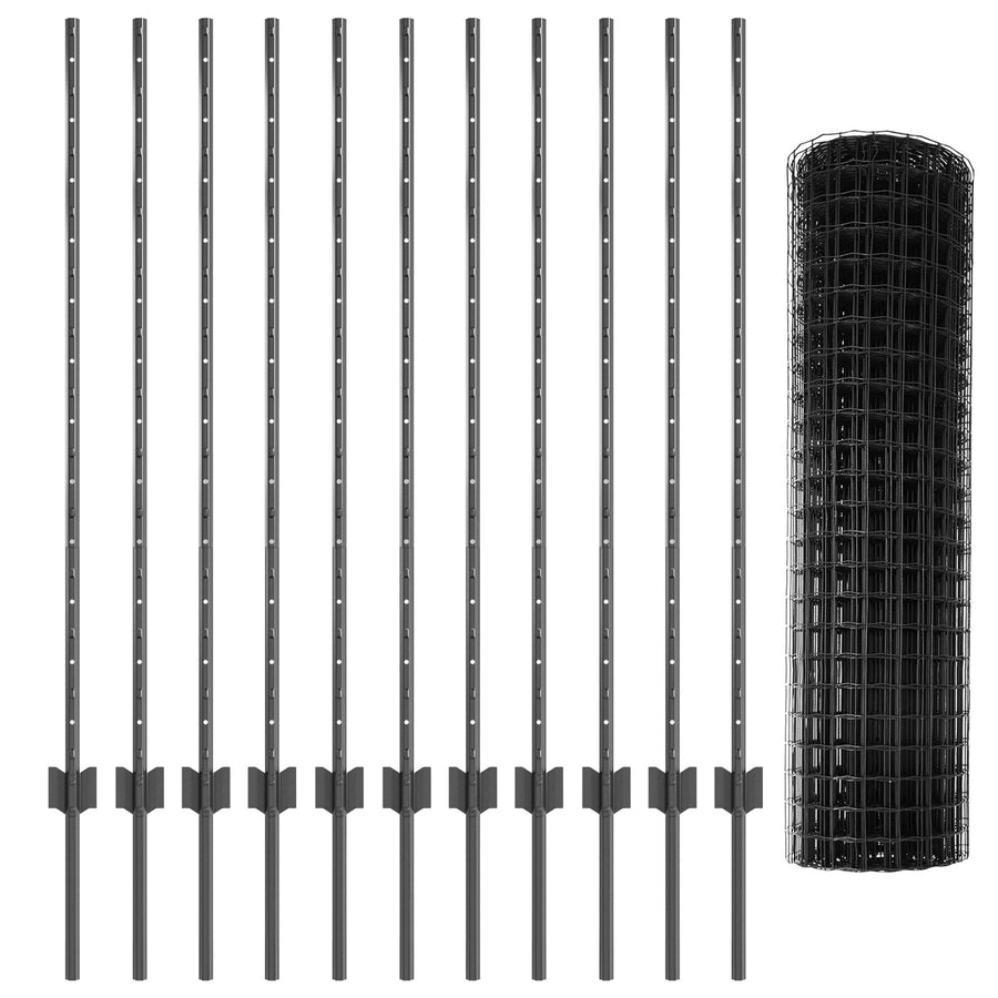 Euro Hek Met 22 U-Palen Grijs 1.2X25 M Staal
