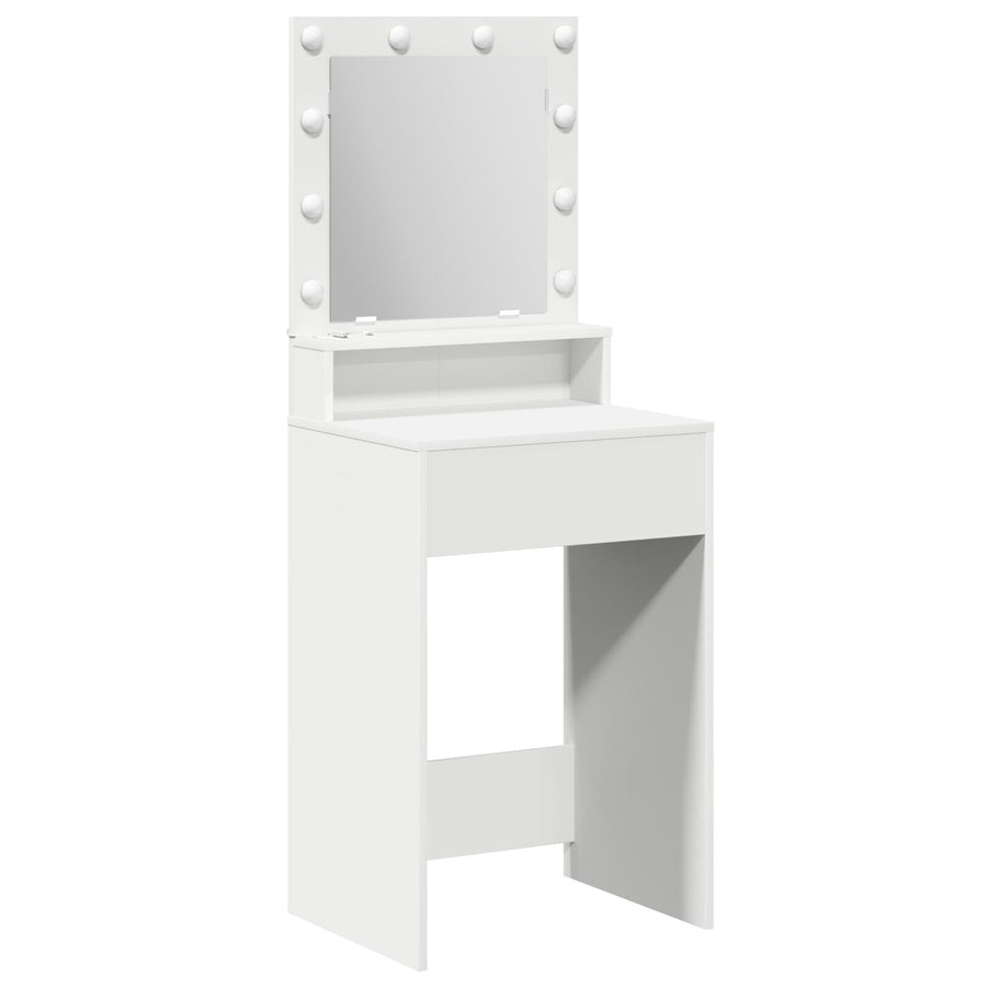 Kaptafel Met Led-Verlichting - - Wit 50 x 41 x 135 cm
