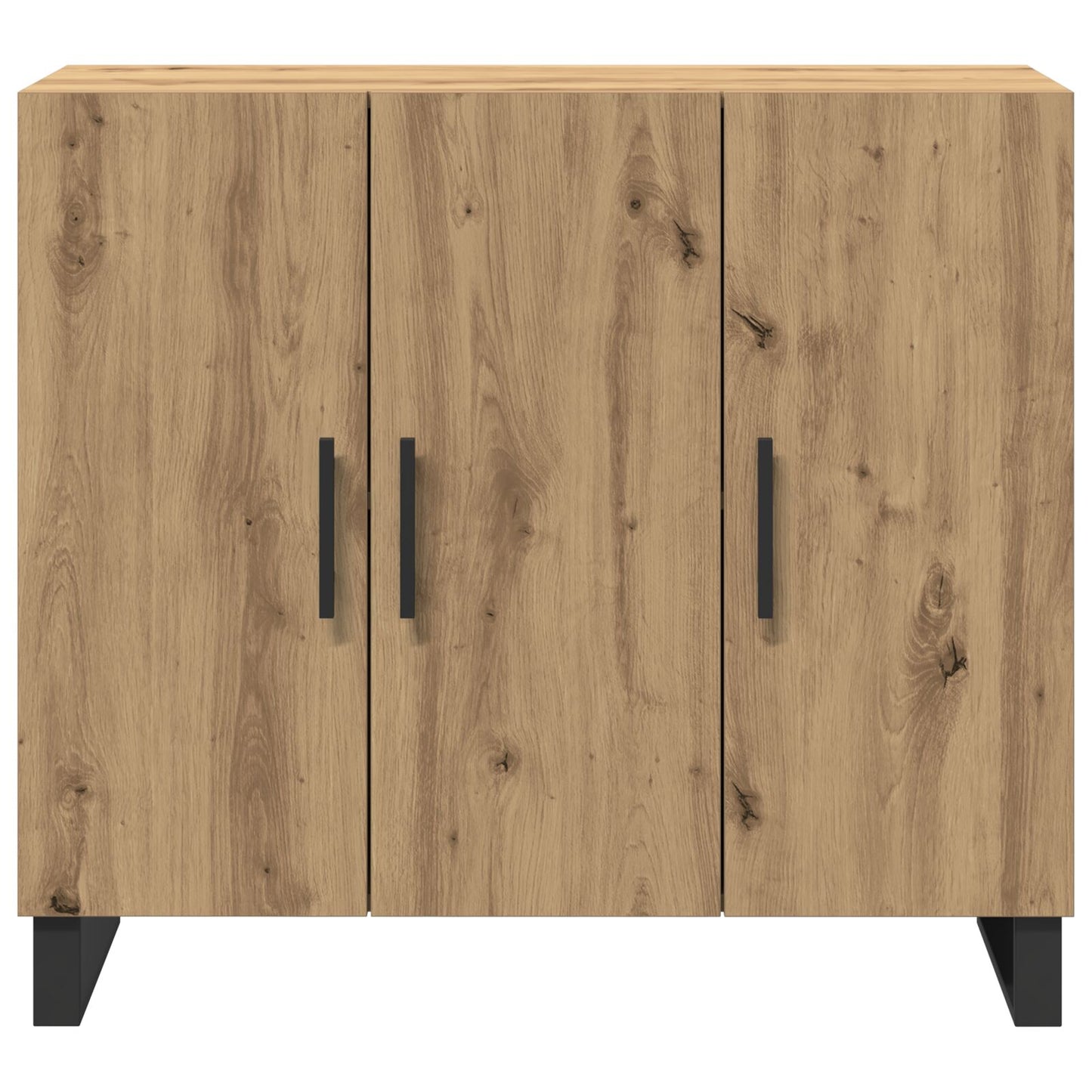 Dressoir Met 3 Deuren Artisan Eikenhout 90X34X80 Cm Gelaagd Hout