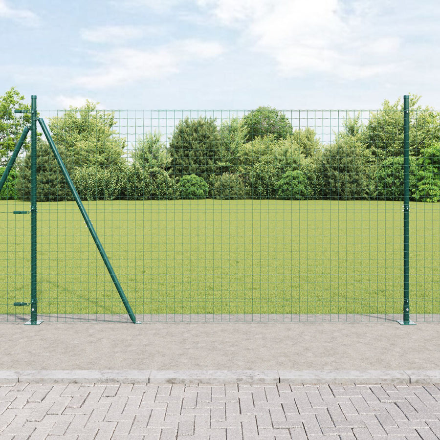 Hekpalen Set Van 104 Beton 3.2 X 3.2 X 88.5 Cm Duurzaam Groen 170 cm 52x betonnen paal