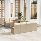 Garden Sofa Set with cushions 8 pcs beige and cream