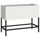 Plantenbak verhoogd 60x26x45 cm wit staal