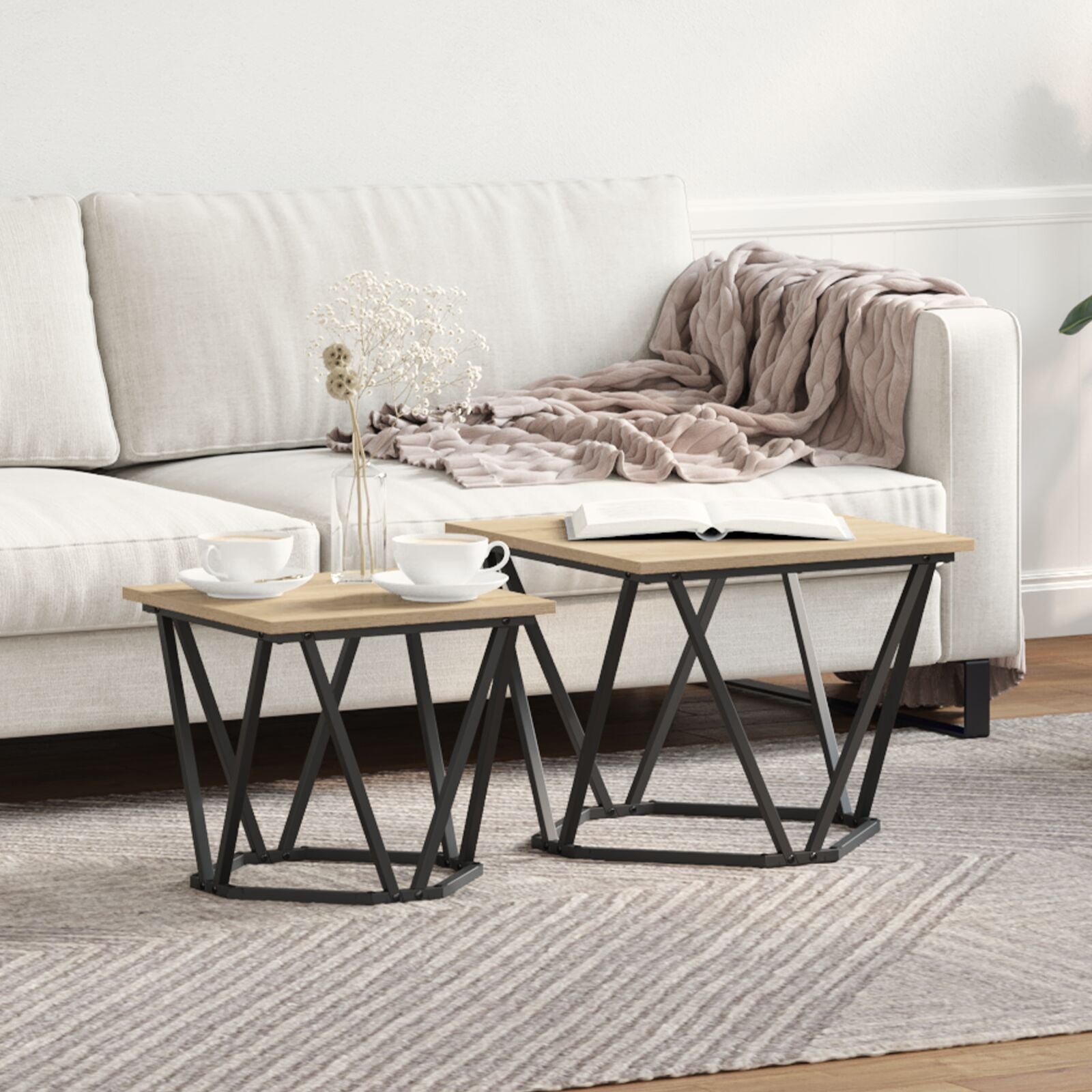 Salontafel Ijzer Pb Sonoma eiken