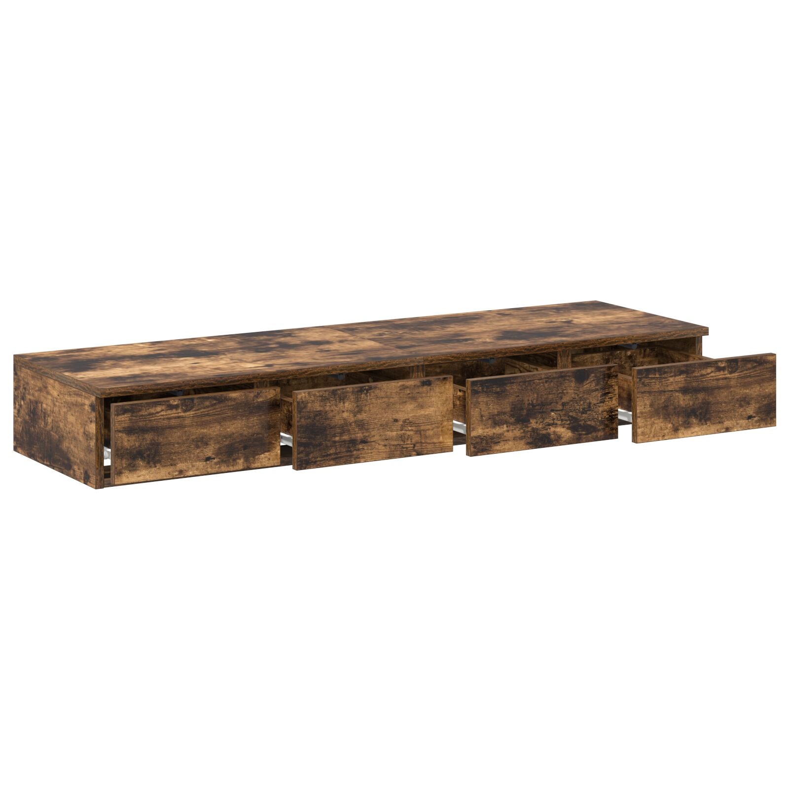 Bedladen 120X36,5X16,5 Cm Bewerkt Hout Gerookt eiken 120 x 36.5 x 16.5 cm