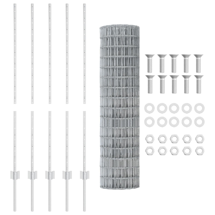 Tuinhek Rolset Set Van 2 Gegalvaniseerd Staal 10 X 1.2 M Duurzaam