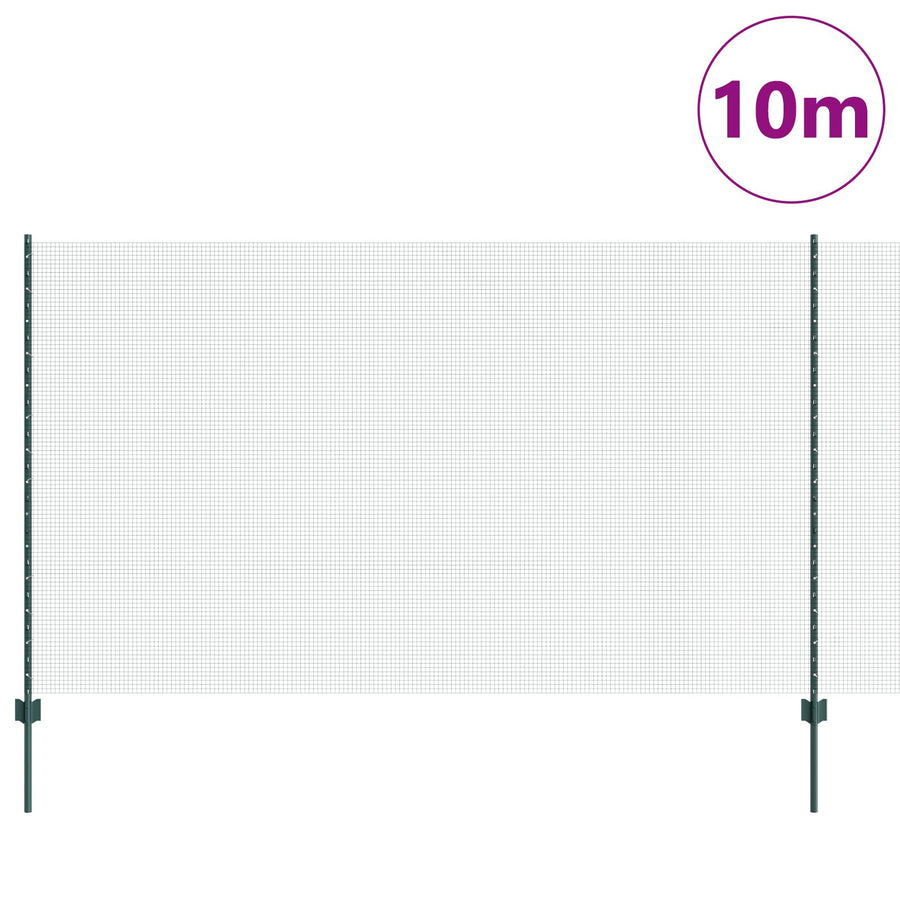 Gelast Draadhek Met 5 U-Palen Groen 1.4X10 M Staal