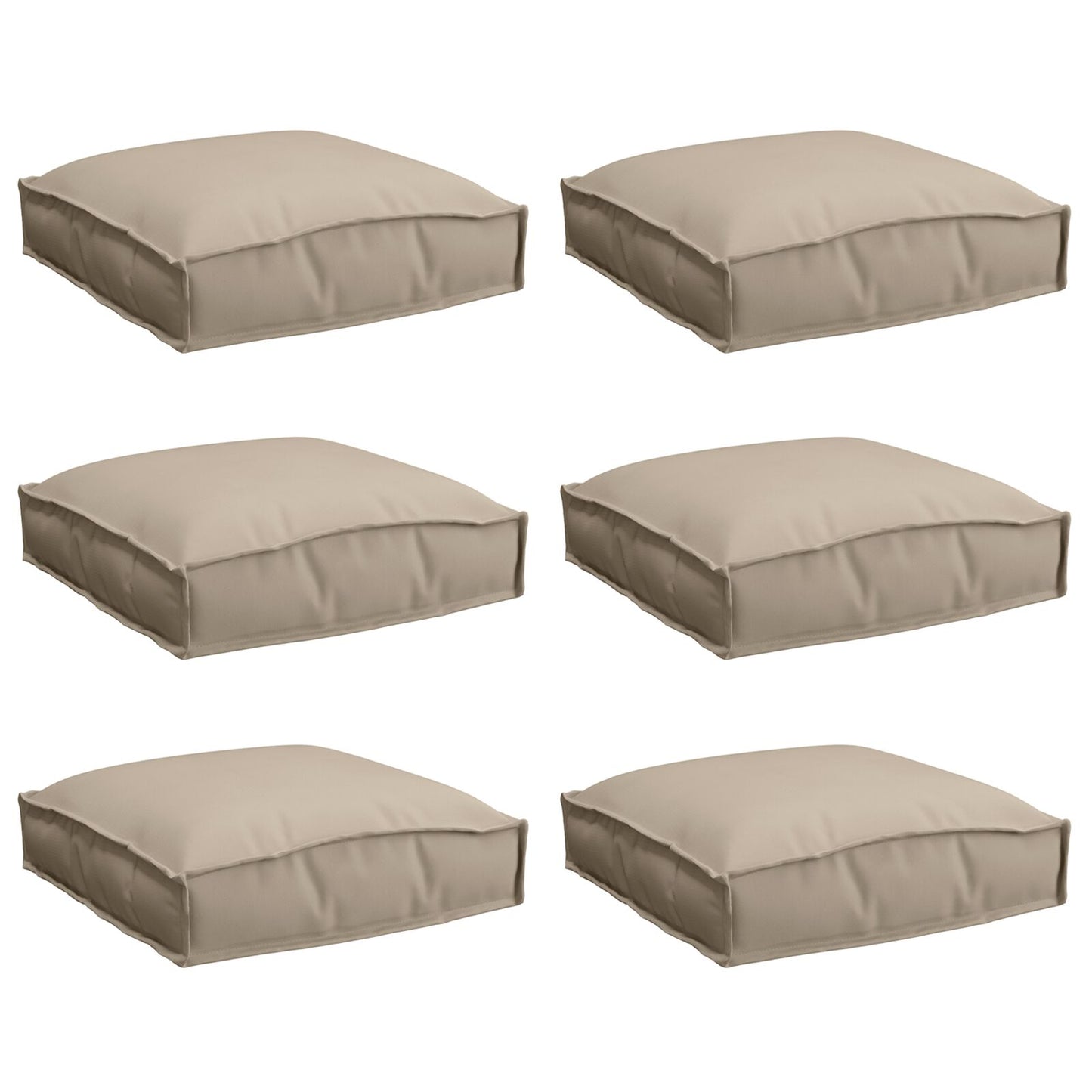 Palletkussens Voor Zitplaatsen 6 Stuks 40X40X8 Cm Oxford Stof Taupe