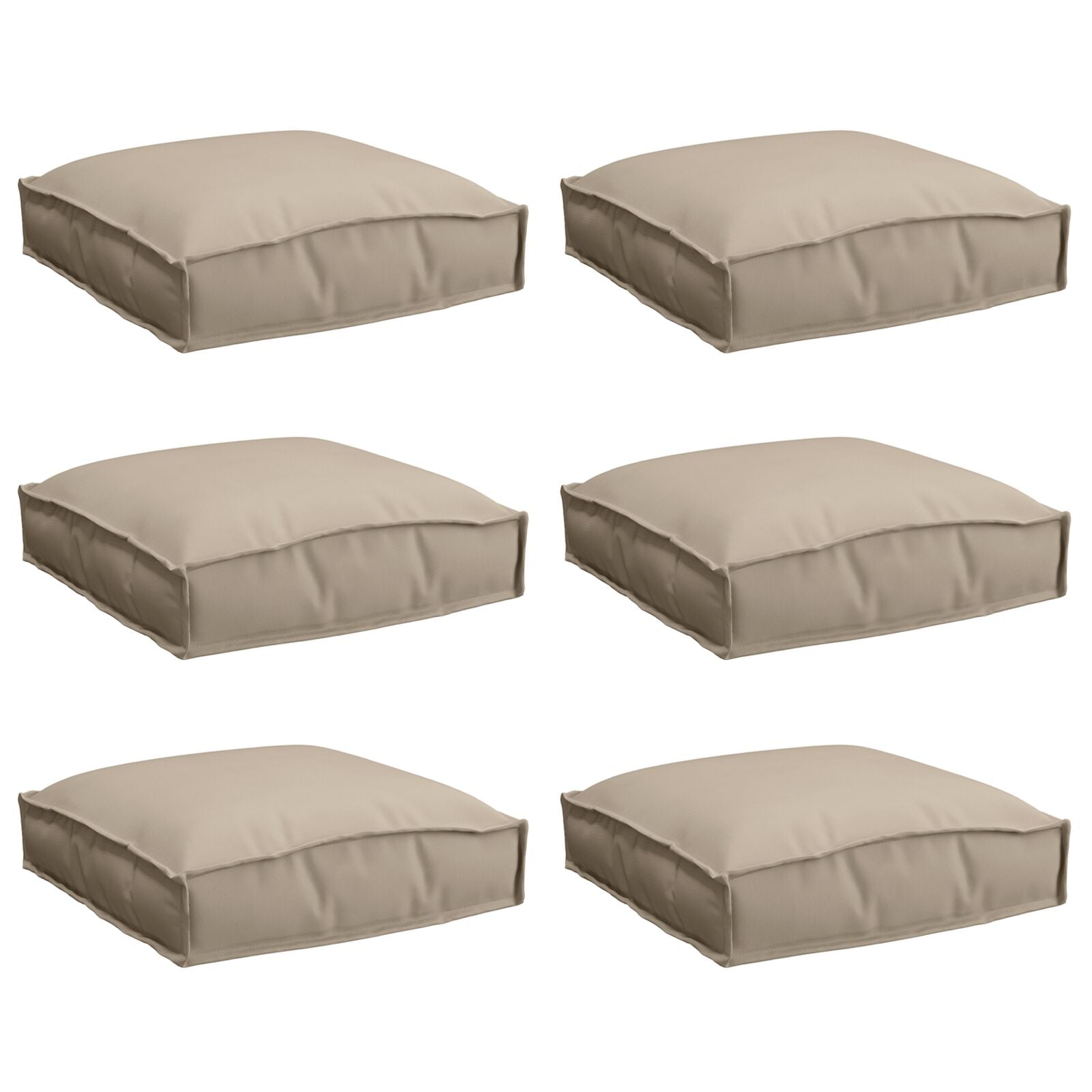Palletkussens Voor Zitplaatsen 6 Stuks 40X40X8 Cm Oxford Stof Taupe