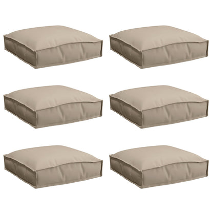 Palletkussens Voor Zitplaatsen 6 Stuks 40X40X8 Cm Oxford Stof Taupe