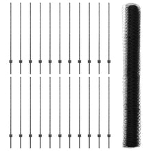 Hekpalen 22 Stuks U-Kanaal Grijs 140 Cm Staal,  Hexagonaal Hek Grijs 1,4X50 M Staal